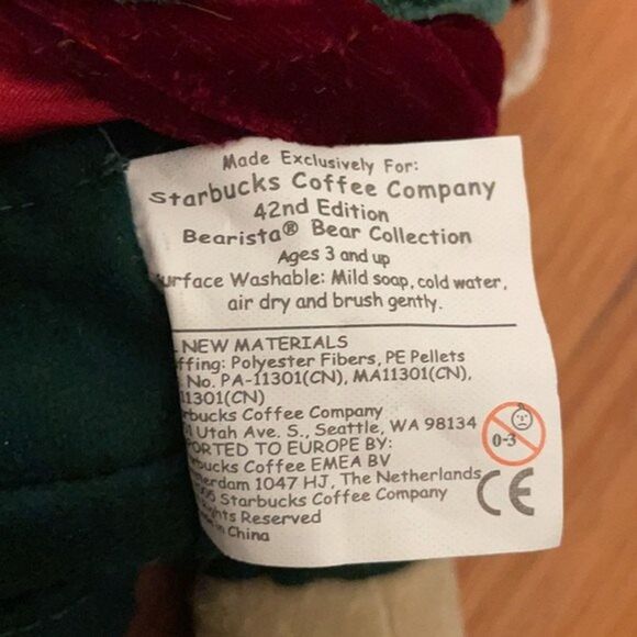Starbucks Bearista Bear Collection 2005 Winter Teddy Tags Attached 42 Edition - Picture 12 of 12